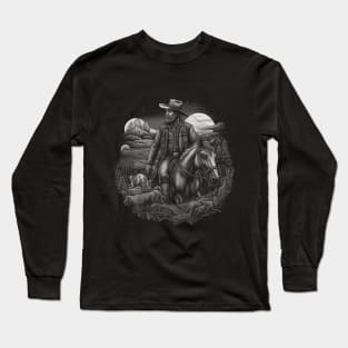 Desert Sunset - Western Desert Landscape Long Sleeve T-Shirt